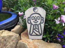 raku Jizo Yin Yang décoration de jardin